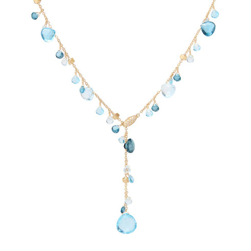 Paradise Mixed Topaz Lariat Necklace - 1